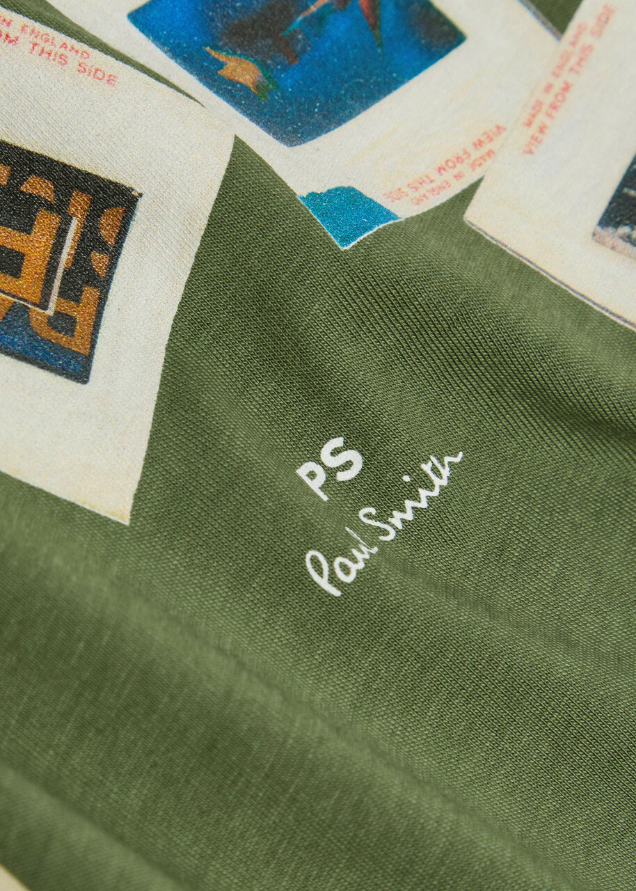 PS Paul Smith Slides Printed Cotton T-shirt Green