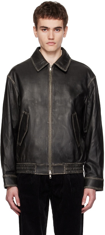 Photo: Dunst Black Faded Leather Jacket
