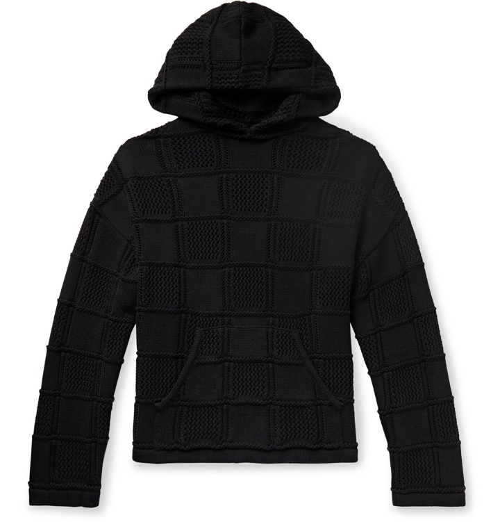 Photo: AMIRI - Oversized Quilted Cotton and Cashmere-Blend Hoodie - Black