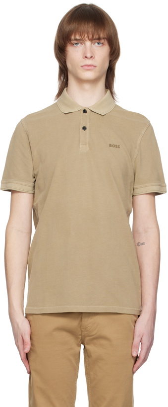 Photo: BOSS Beige Bonded Polo