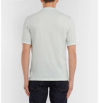 Incotex - Slim-Fit Garment-Dyed Cotton-Piqué Polo Shirt - Men - Light blue