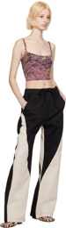 Serapis Black Paneled Trousers