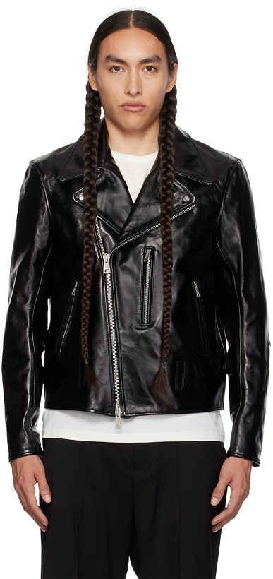 Photo: Our Legacy Black Hellraiser Leather Jacket