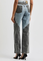 Rotate Sunday Panelled Bleached Straight-leg Jeans Denim 25 (W25 / UK6 / XS)