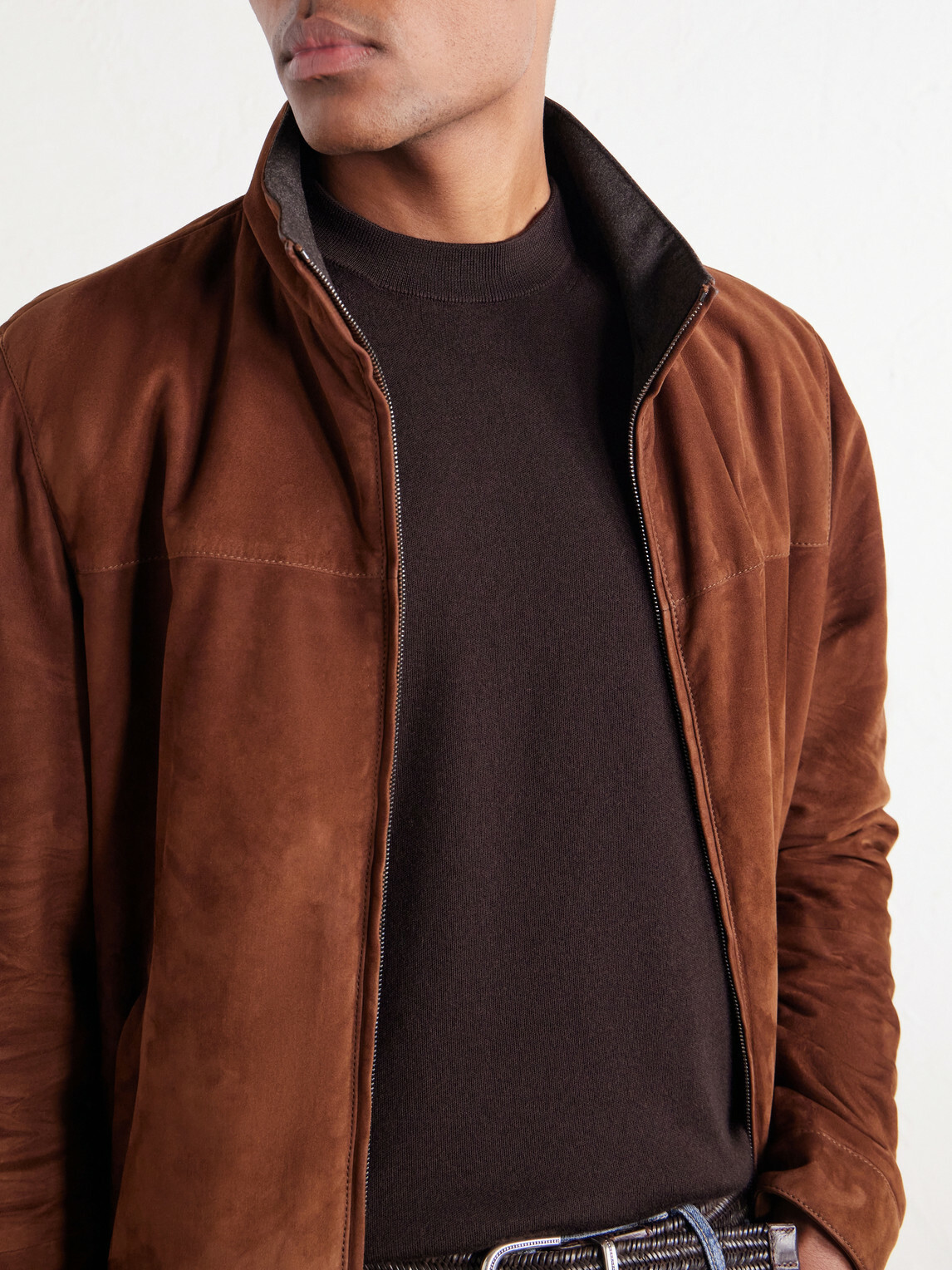 Thom Sweeney - Cashmere and Silk-Blend Jersey Sweater - Brown