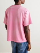 The Elder Statesman - Sunbleached Cotton and Cashmere-Blend Jersey T-Shirt - Pink