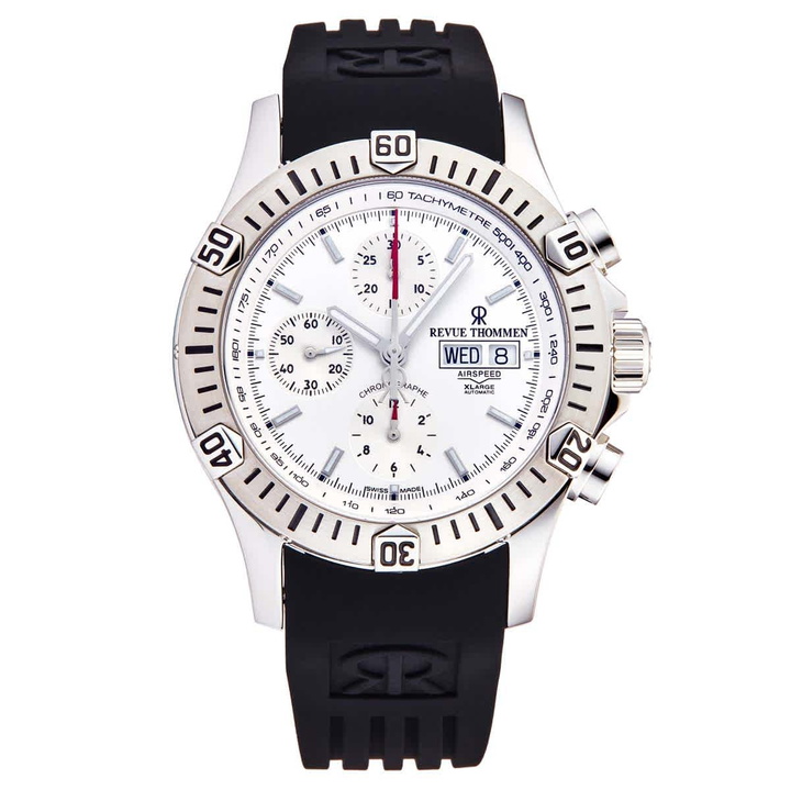 Photo: Revue Thommen Air Speed XL Chronograph Automatic Silver Dial Mens Watch 16071.6828