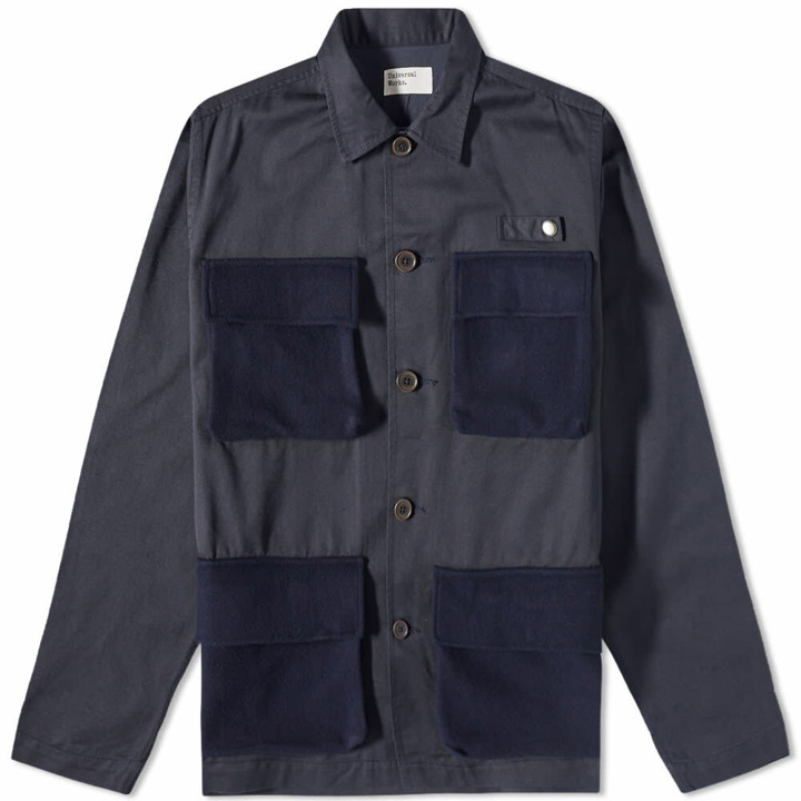 Photo: Universal Works Men's Twill Mowbray Photographers Overshirt in Dark Navy