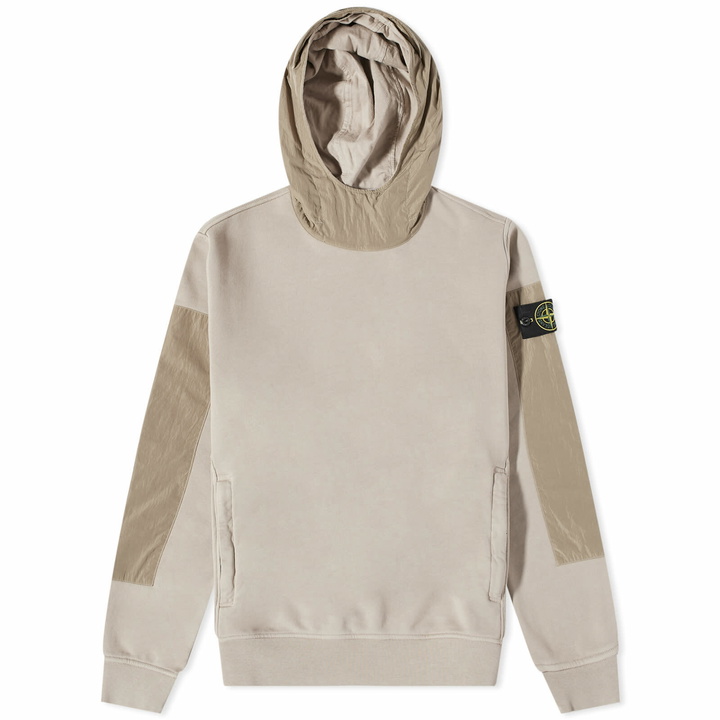 Photo: Stone Island Men's Nylon Hooded Sweat in Tortora