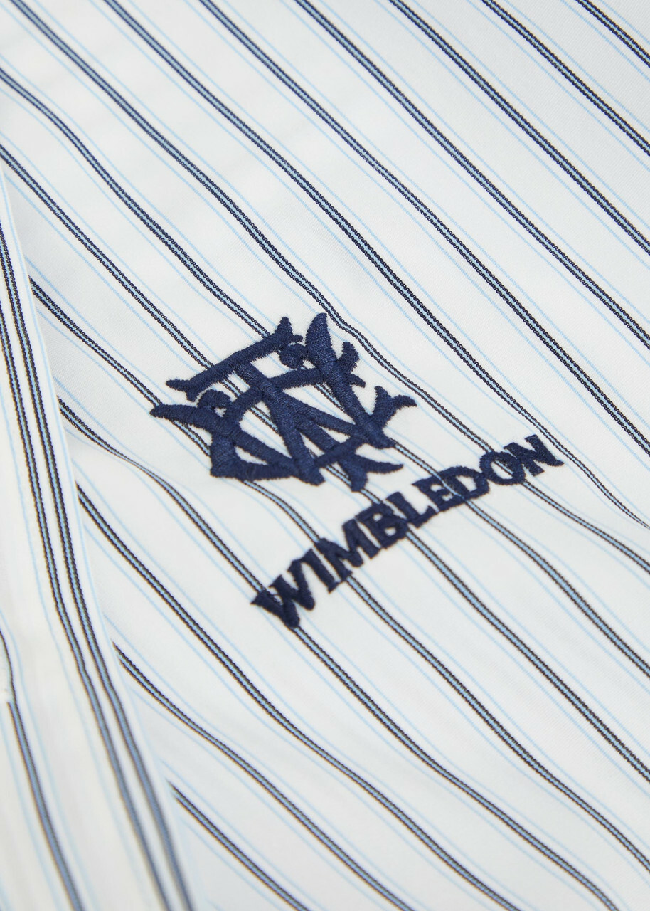 Polo Ralph Lauren Striped Embroidered Cotton Shirt White
