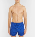 Neil Barrett - Slim-Fit Short-Length Printed Swim Shorts - Blue