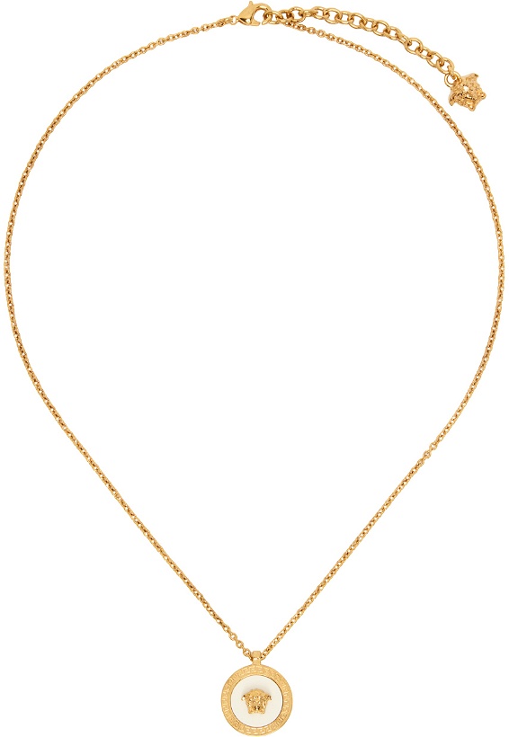 Photo: Versace Gold & White Medusa Necklace