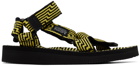 Suicoke Black & Yellow DEPA-JC01 Sandals