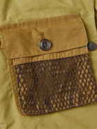Barbour Gold Standard - Sennen Mesh-Trimmed Colour-Block Cotton Hooded Jacket - Brown