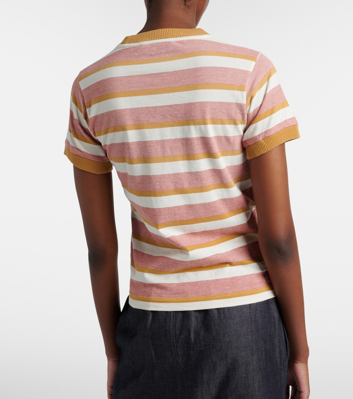 Prada Striped cotton jersey T-shirt