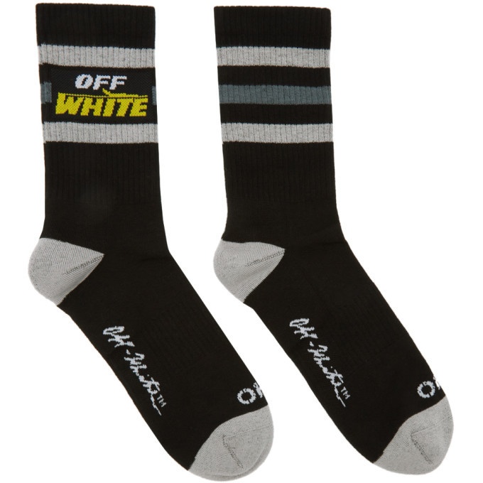 Photo: Off-White Black and Yellow Label Sport Socks