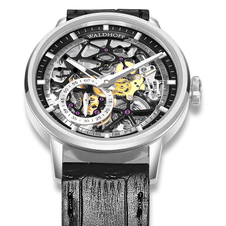 Waldhoff Pioneer Automatic Black Dial Mens Watch Waldhoff Pioneer Obsidian