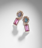 Suzanne Kalan 18kt rose gold drop earrings with gemstones