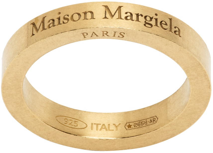 Maison Margiela Gold Logo Ring Maison Margiela