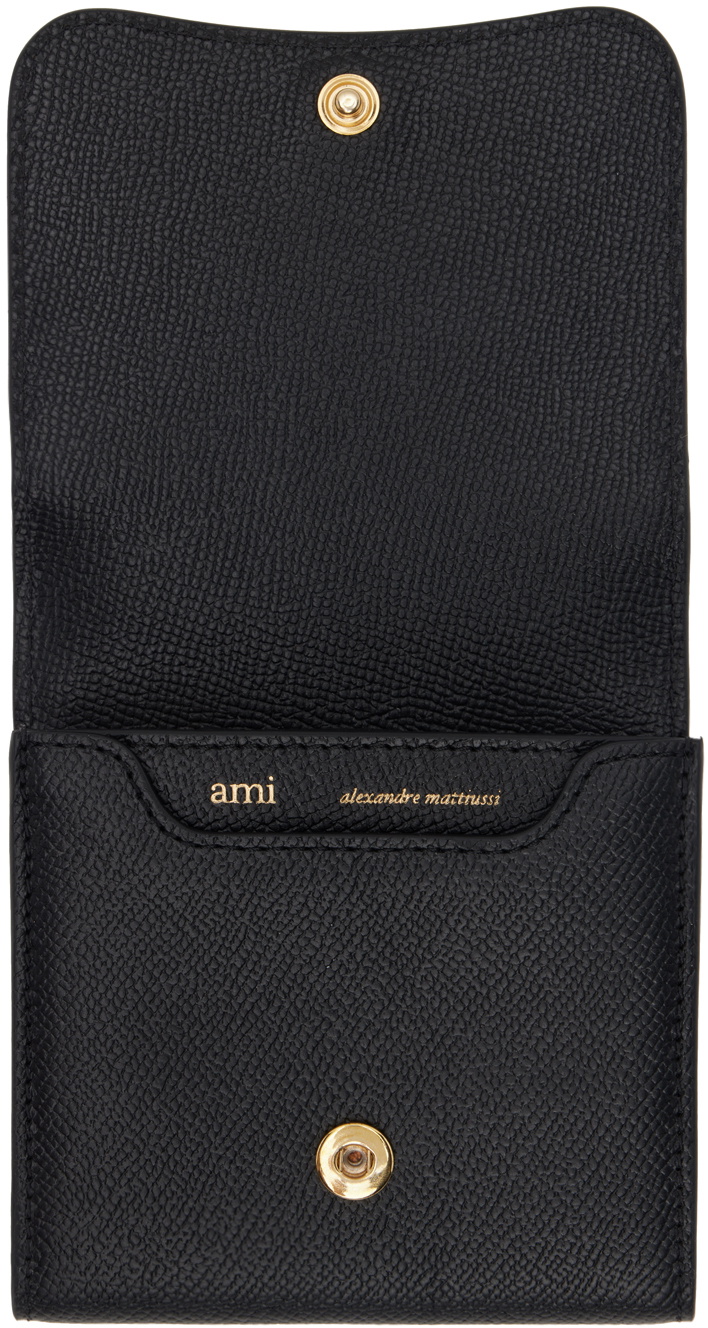 AMI Paris Black Paris Paris Compact Wallet AMI