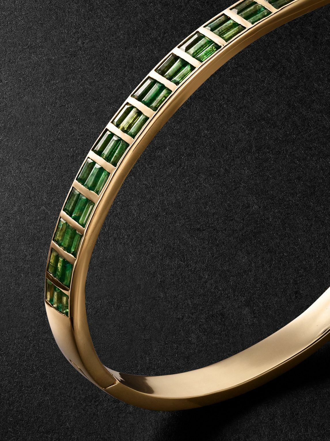 KOLOURS JEWELRY - Creo Gold Emerald Bangle