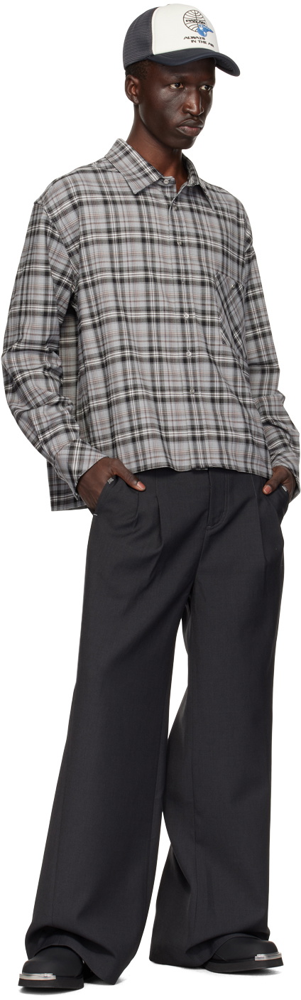 C2H4 Gray Four-Pocket Trousers