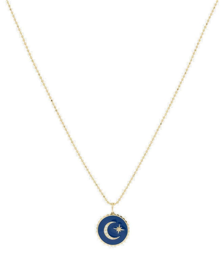 Photo: Sydney Evan Celestial Medallion 14kt gold chain necklace with diamonds
