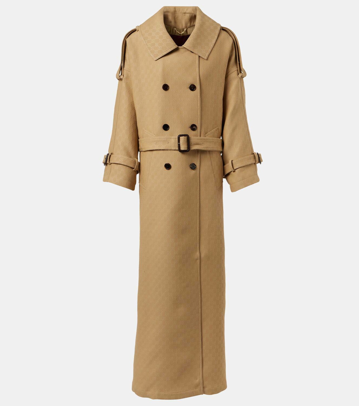 Gucci GG wool and silk crêpe trench coat Gucci