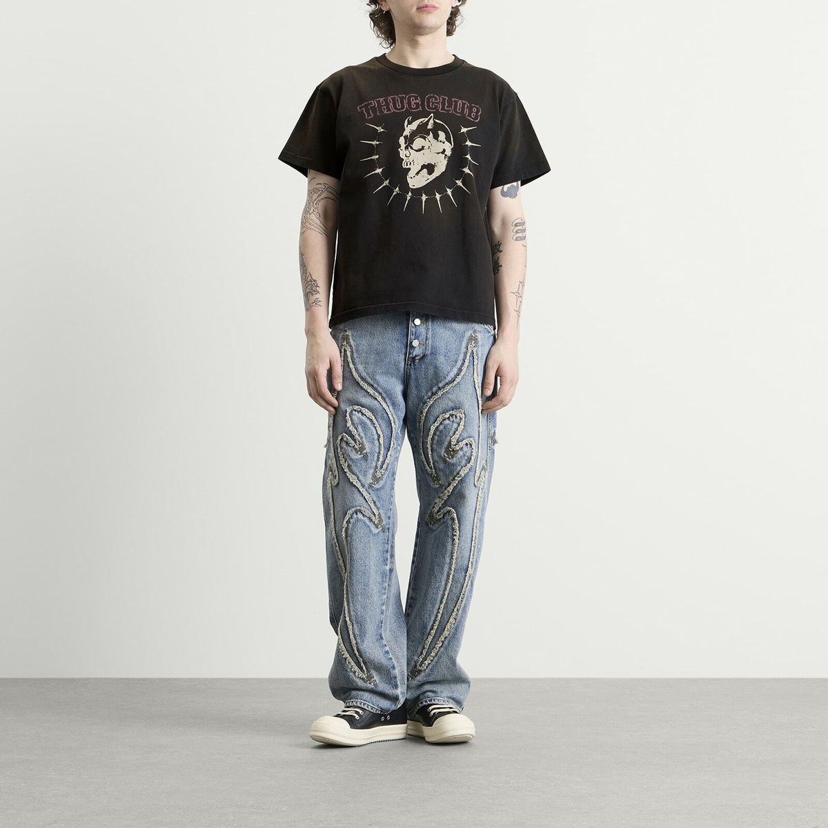 Thug Club Men's Graphic Logo T-Shirt in Black