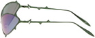 MAUSTEIN Green Metal Spike Sunglasses