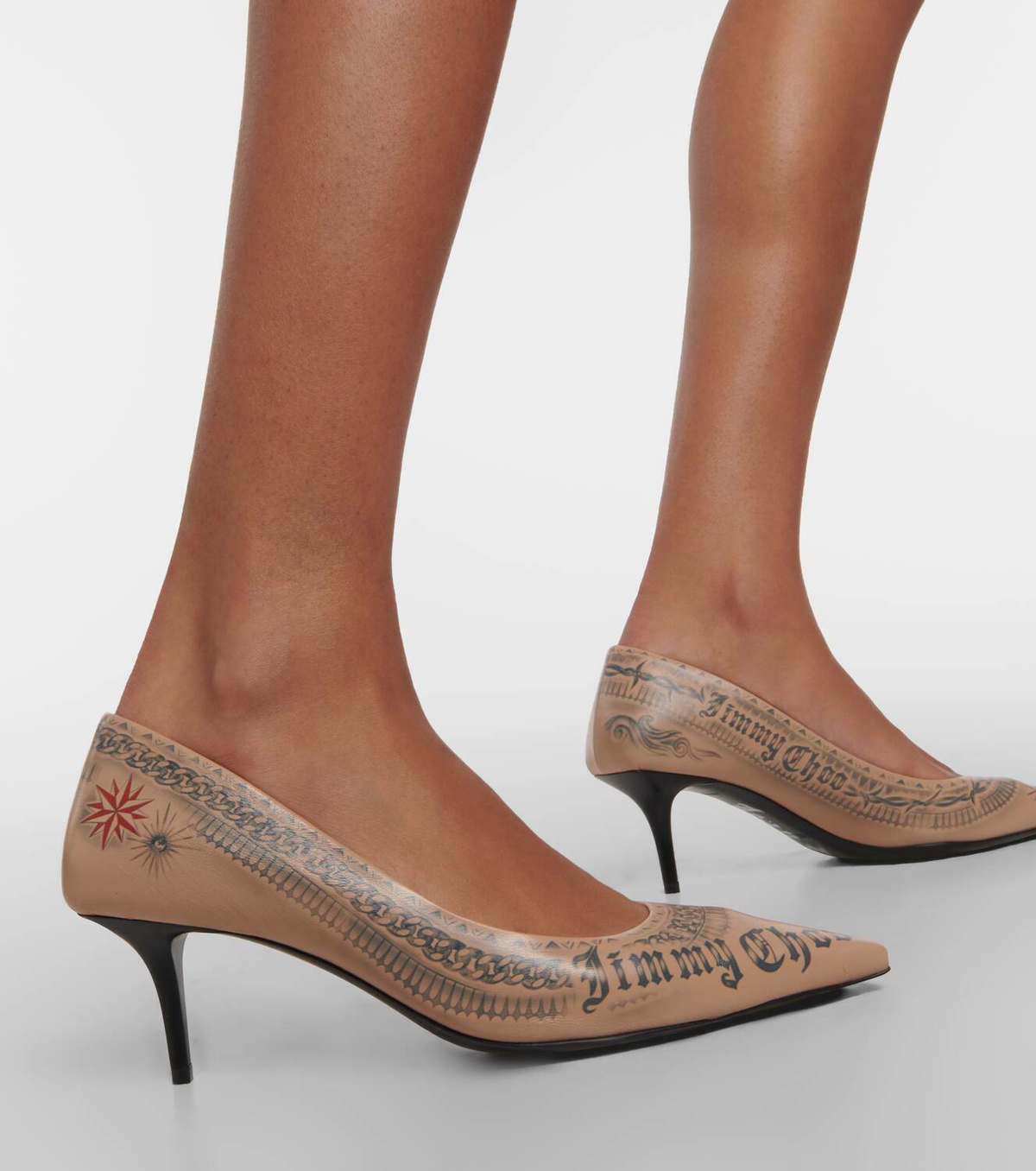 Jimmy Choo x Jean Paul Gaultier Tattoo leather pumps Jimmy Choo