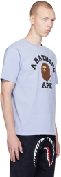 BAPE Blue Pigment College T-Shirt