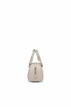 Diesel 1DR Dome-Mini bowling bag in snake-effect leather - Crossbody Bags Womens in Beige