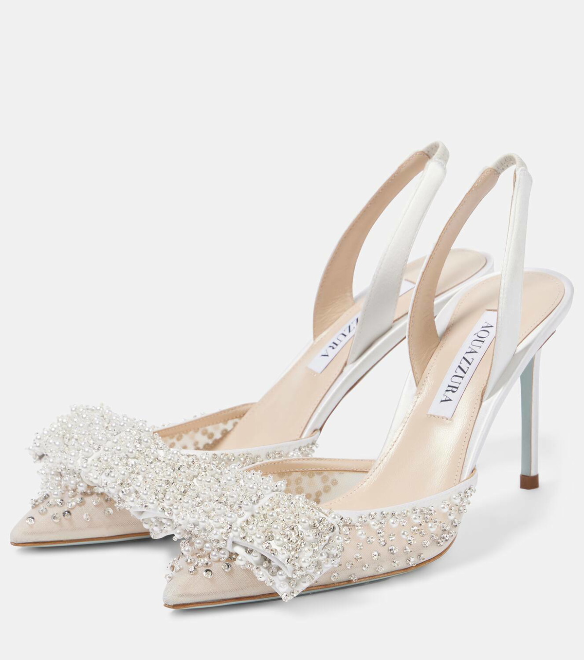 Aquazzura Melodie 85 embellished slingback pumps Aquazzura