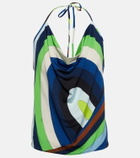 Pucci Printed cowl neck camisole