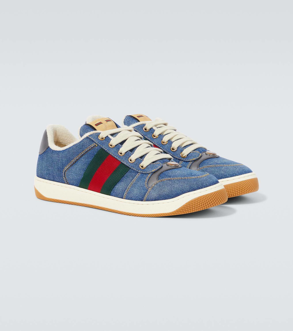 GUCCI デニムブルースニーカー グッチ リウェブ〕メンズ スニーカー ・ライトブルー GGデニム | GUCCI公式