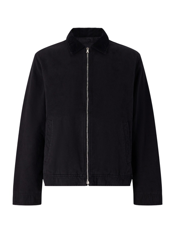 Photo: Mr P. - Corduroy-Trimmed Organic Cotton Coach Jacket - Black