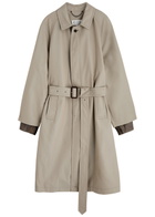 Maison Margiela Belted Cotton-blend Trench Coat Stone