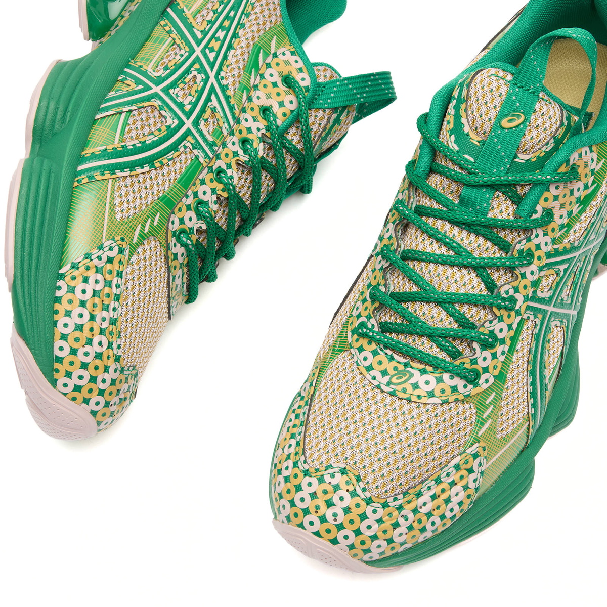 Asics US7-S Gel-Kenetic Fluent Sneakers in Watershed Rose/Kale