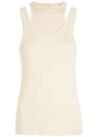 Armarium Filippa Layered Ribbed Cotton Tank Off White