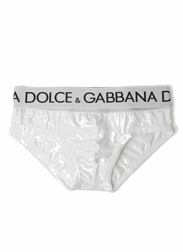 Photo: Dolce & Gabbana - Logo Waistband Briefs in White