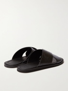 Berluti - Sifnos Scritto Leather Sandals - Black