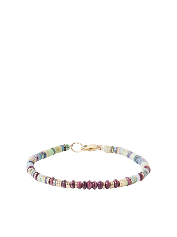 Photo: Peyote Bird - Cadiz 14-Karat Gold, Opal and Oyster Shell Beaded Bracelet