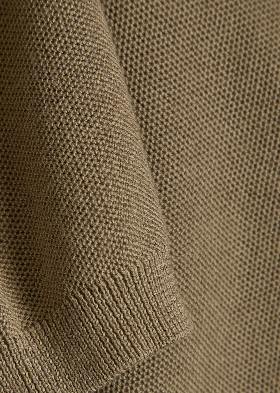 Sunspel Piqué Cotton Polo Shirt Brown