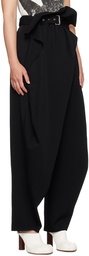 JW Anderson Black Fold Over Trousers