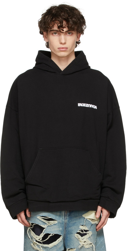 Photo: Balenciaga Black Turn Wide Fit Hoodie