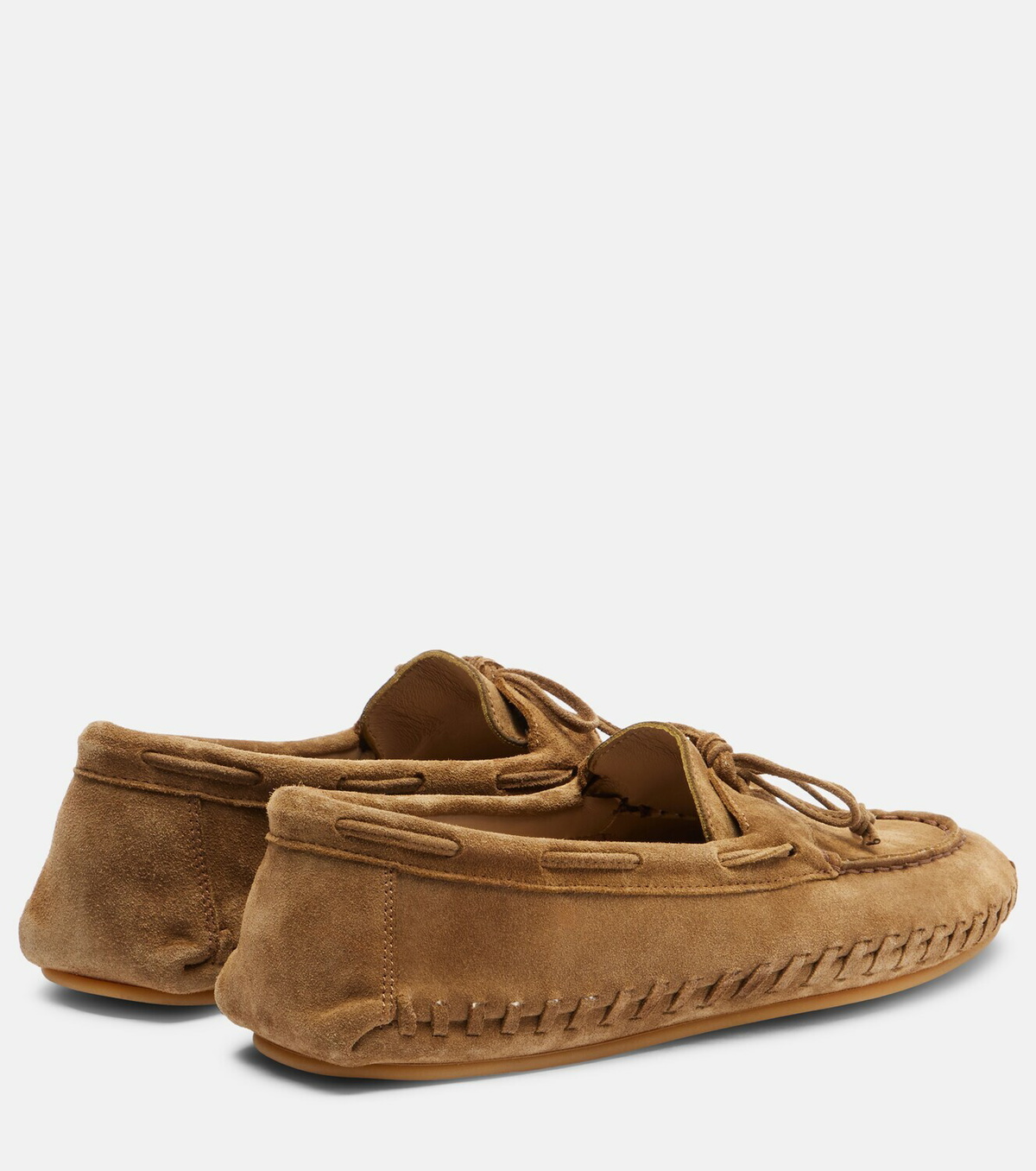 Le Monde Béryl Driver embroidered suede loafers
