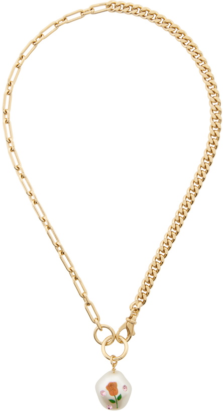 Photo: Safsafu SSENSE Exclusive Gold Jelly Beans Necklace
