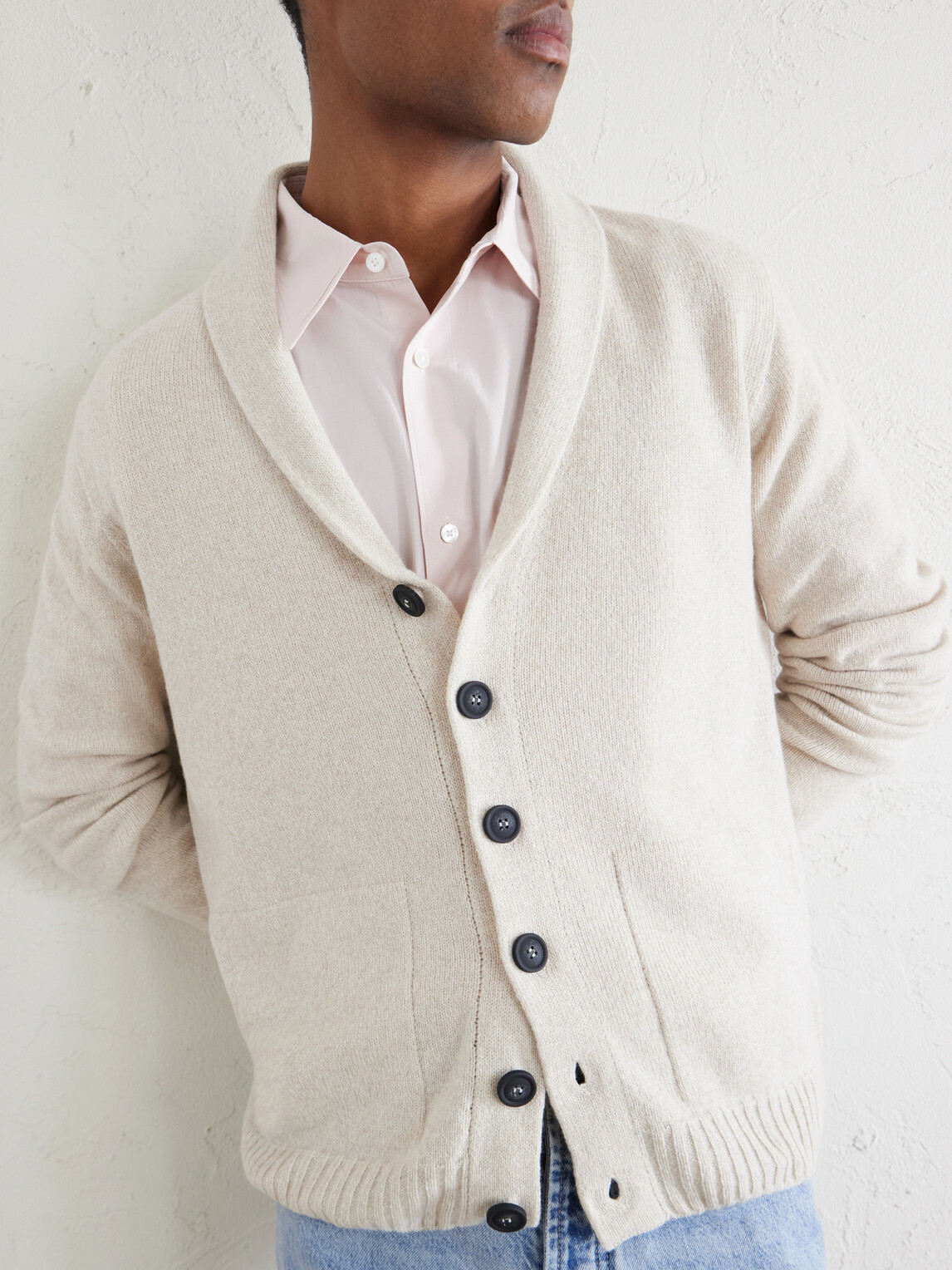 John Smedley - Rockford Shawl-Collar Recycled-Cashmere and Merino Wool-Blend Cardigan - Neutrals