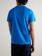 Moncler - Logo-Appliquéd Cotton-Jersey T-Shirt - Blue